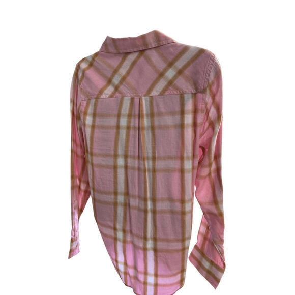 Thereabouts Little & Big Girls Long Sleeve Flannel Shirt Pink L 14.5-16.5P Plus - Picture 6 of 13